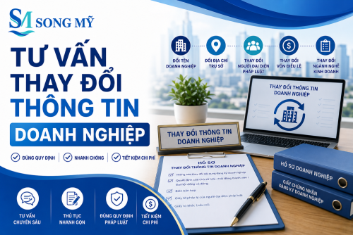 Tư vấn thay đổi thông tin doanh nghiệp như: địa chỉ, ngành nghề, vốn điều lệ,...